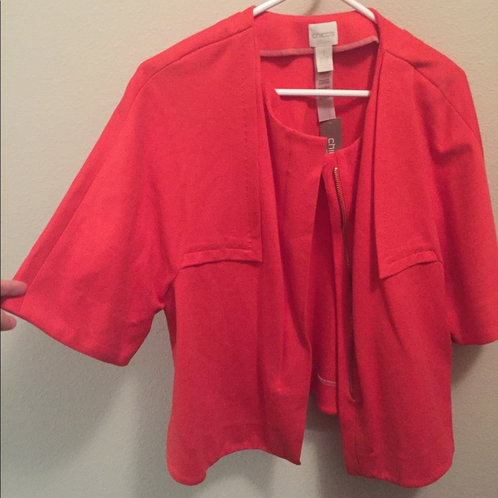Chico’s Women Mid-Sleeves Orange Jacket